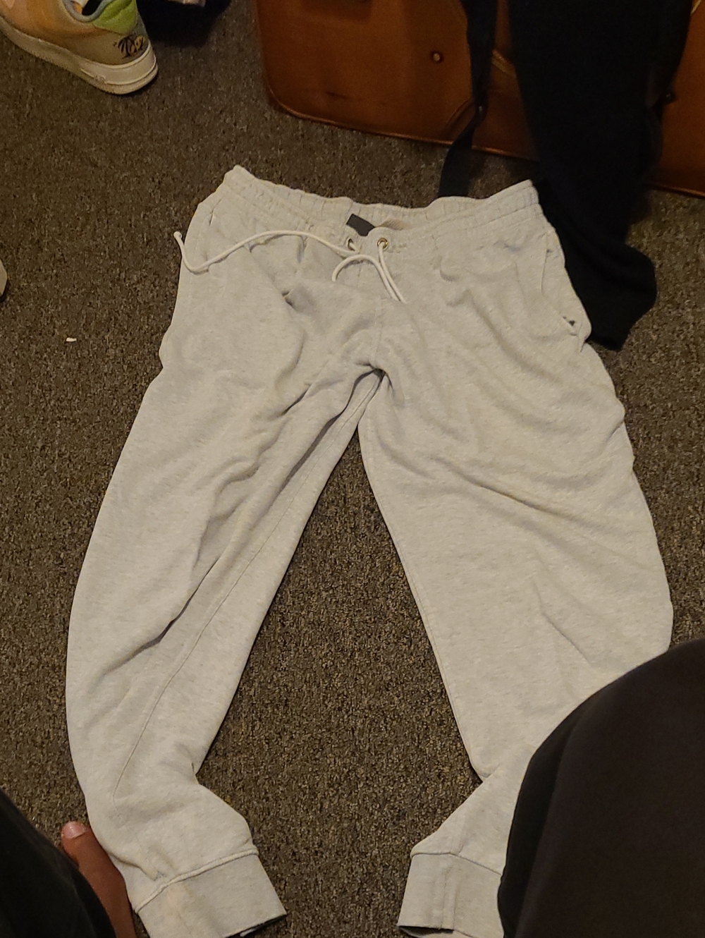 Men's Light Gray Drawstring Jogger Sweatpants